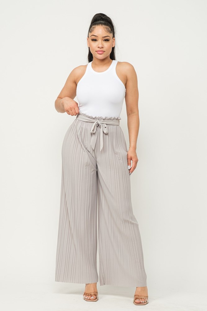 Soft Pleat Knit - Tiered Shirt-Pant